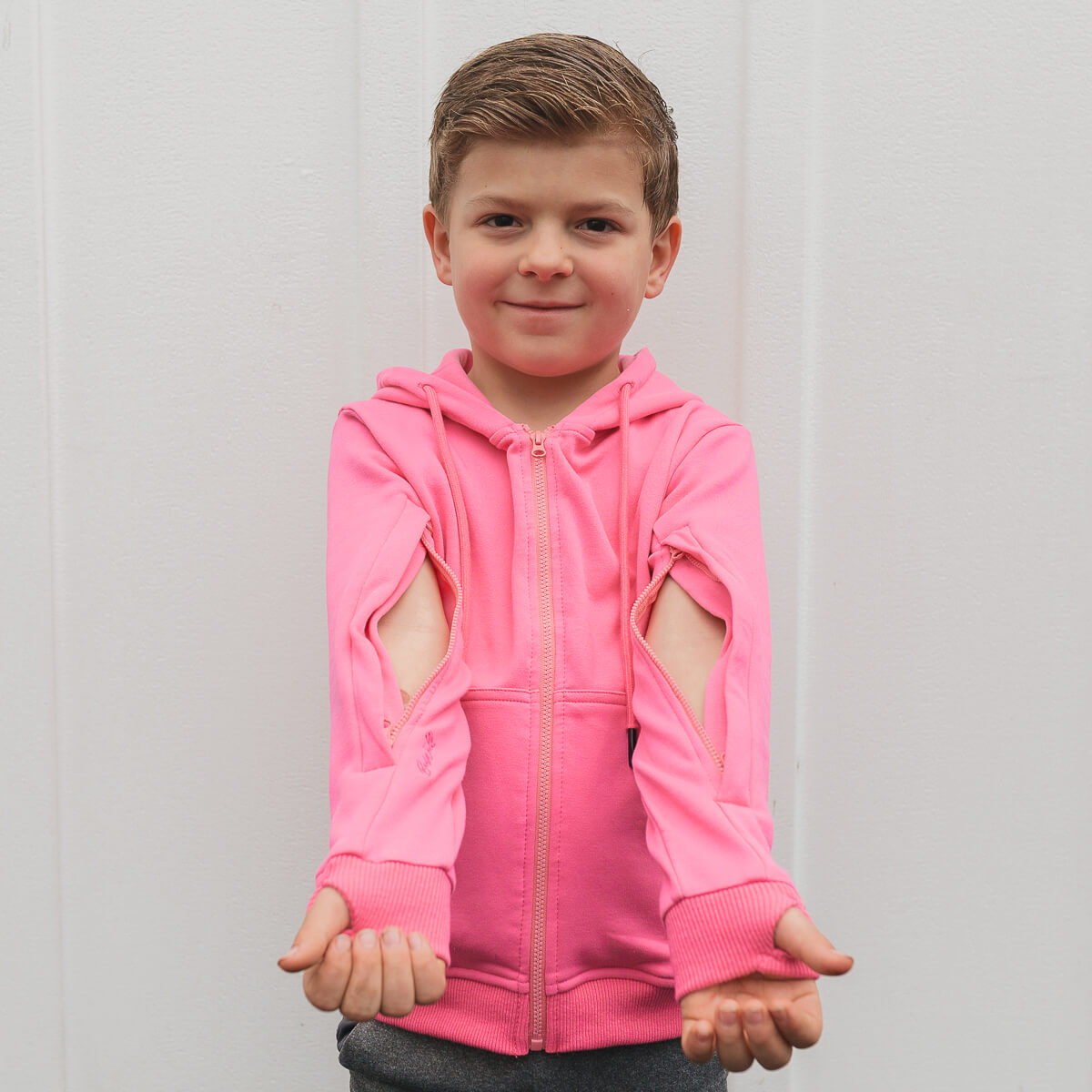 Youth IV Zip Hoodie Hot Pink