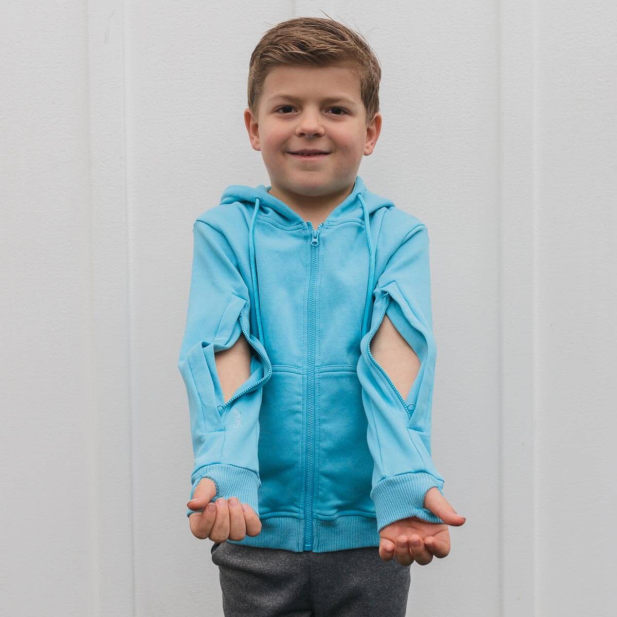 Youth IV Zip Hoodie Sky Blue