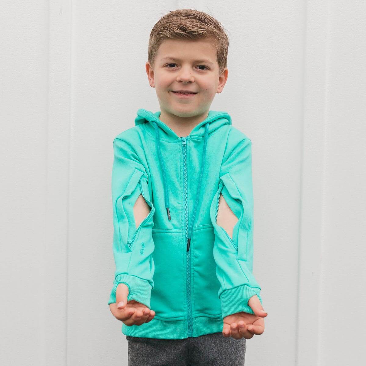 Youth IV Zip Hoodie Turquoise