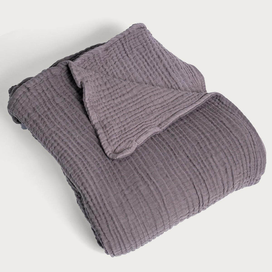 Inspirational Muslin Blanket Dark Gray Gray