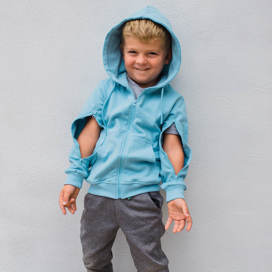 Youth IV Zip Hoodie Light Blue