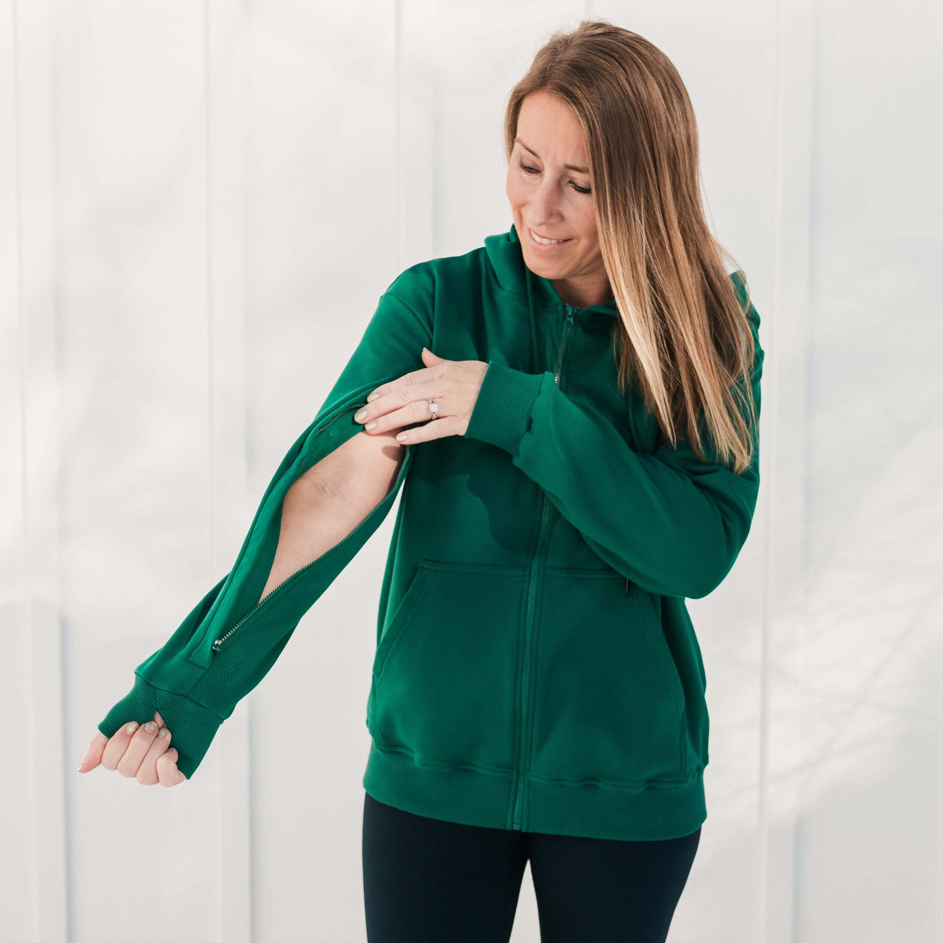Final Sale - IV Zip Hoodie | Model is 5'3" 130lbs wearing size S