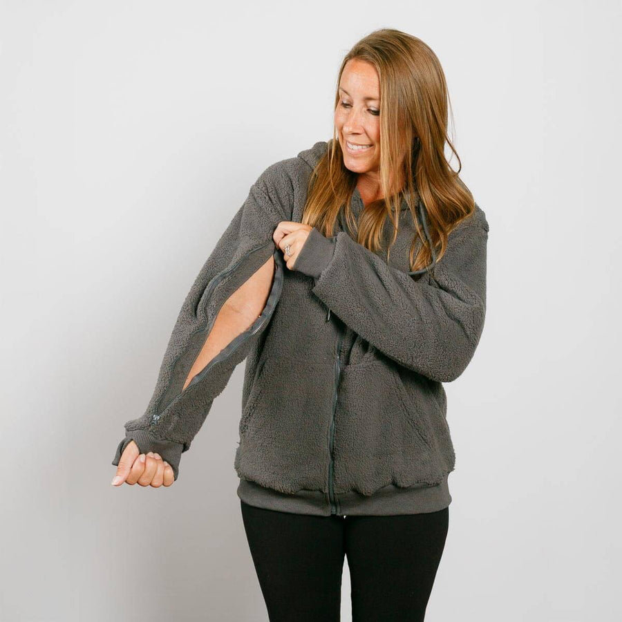 Sherpa IV Zip Hoodie Charcoal