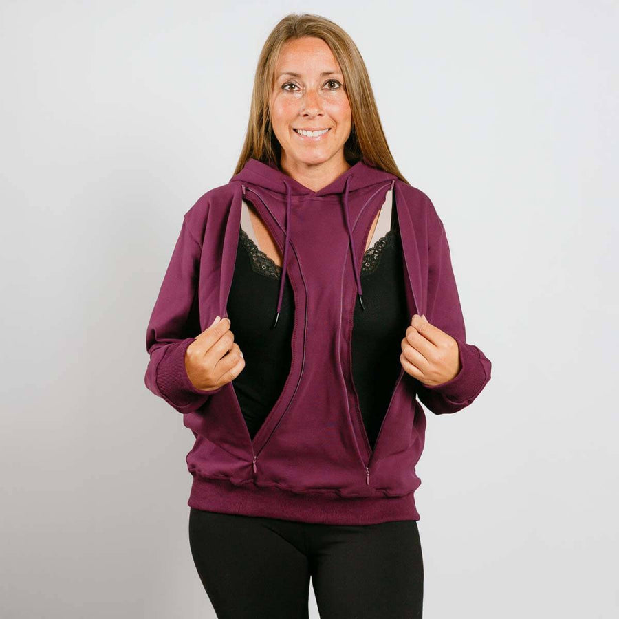 Multi-Access Hoodie Plum