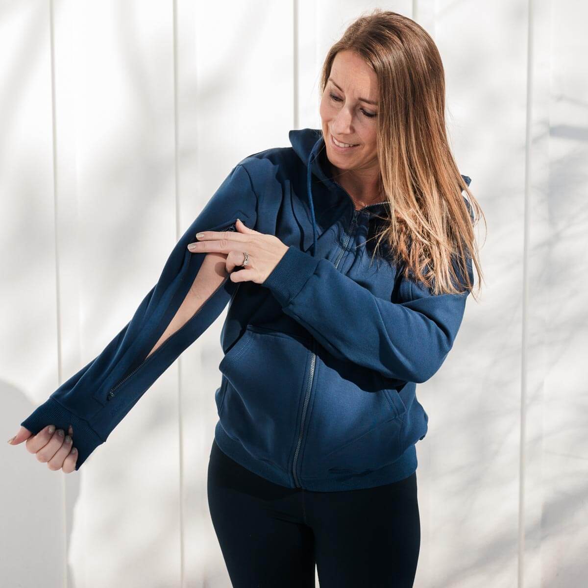 Final Sale - IV Zip Hoodie | Model is 5'3" 130lbs wearing size S