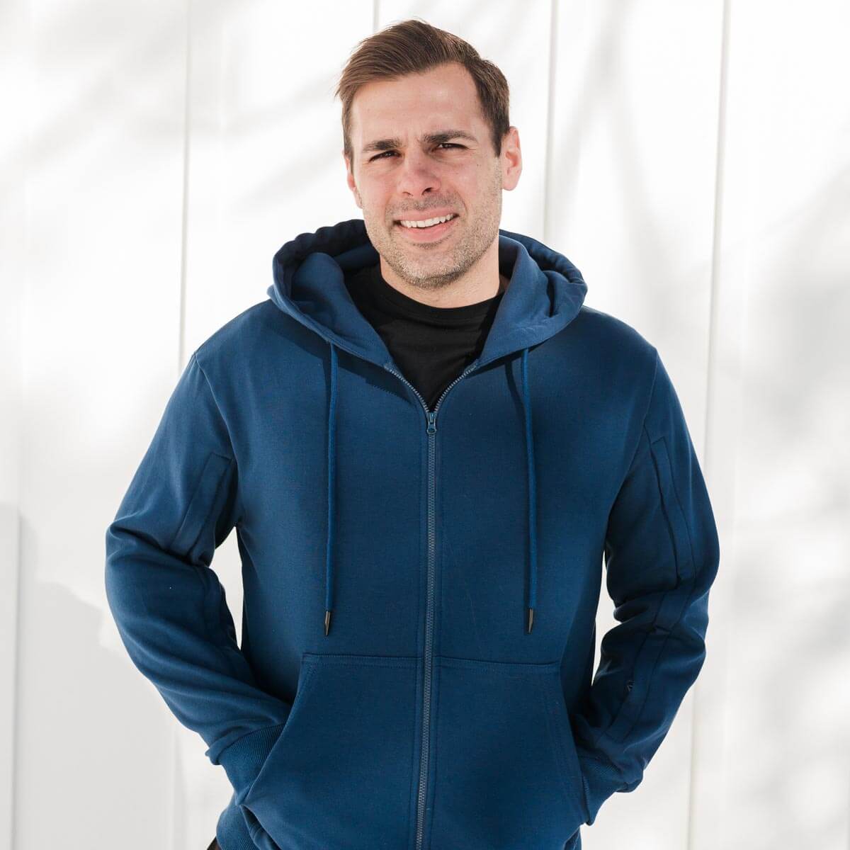 Final Sale - IV Zip Hoodie | Model is 5'8" 165lbs wearing size M