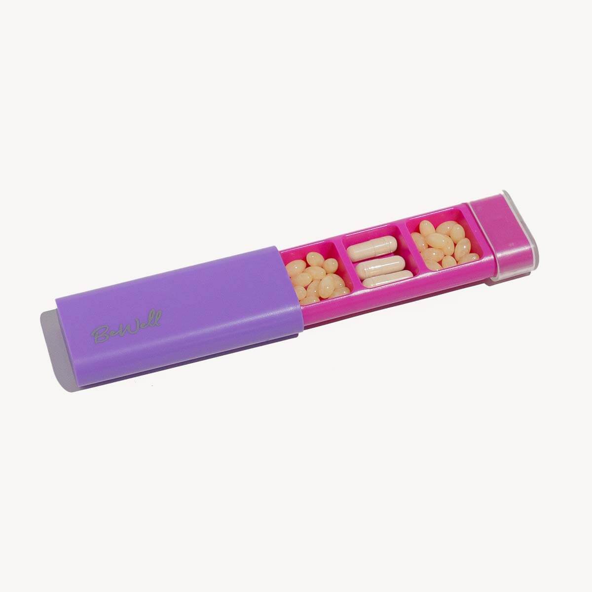 One Day Pill Holder Purple Fuchsia