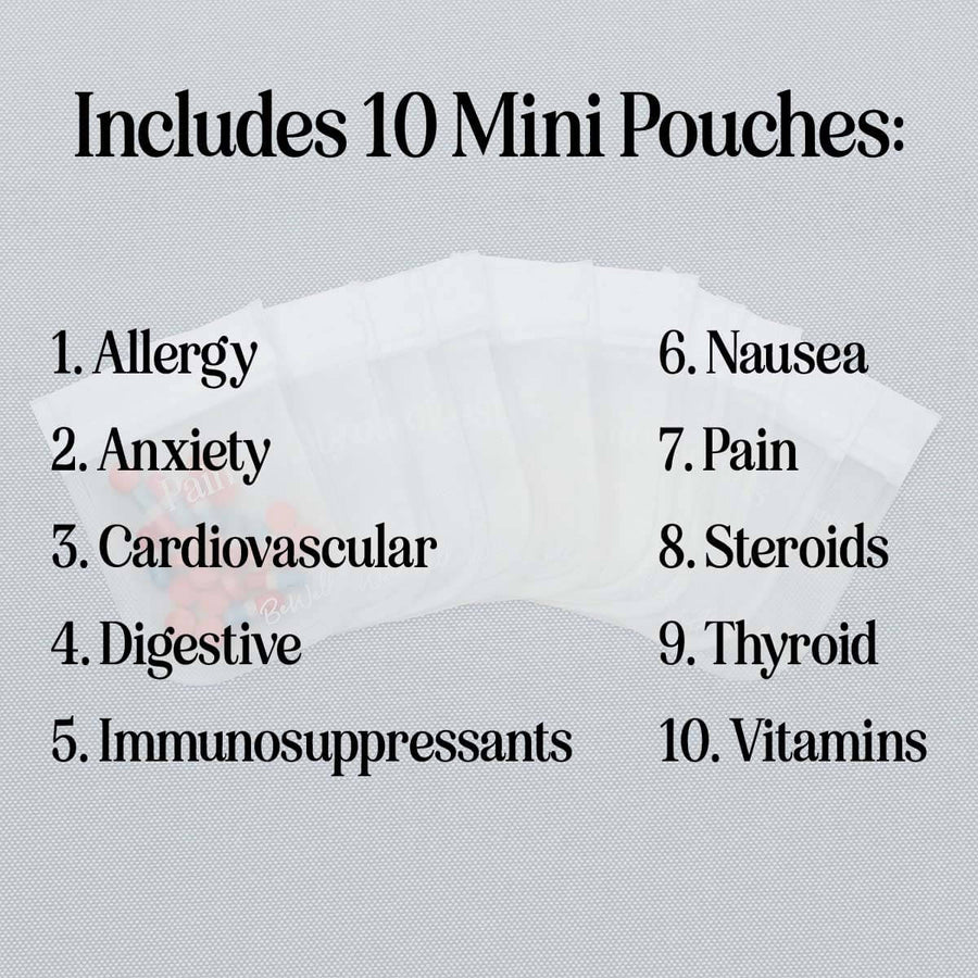 Mini Pill Pouches - Set of 10
