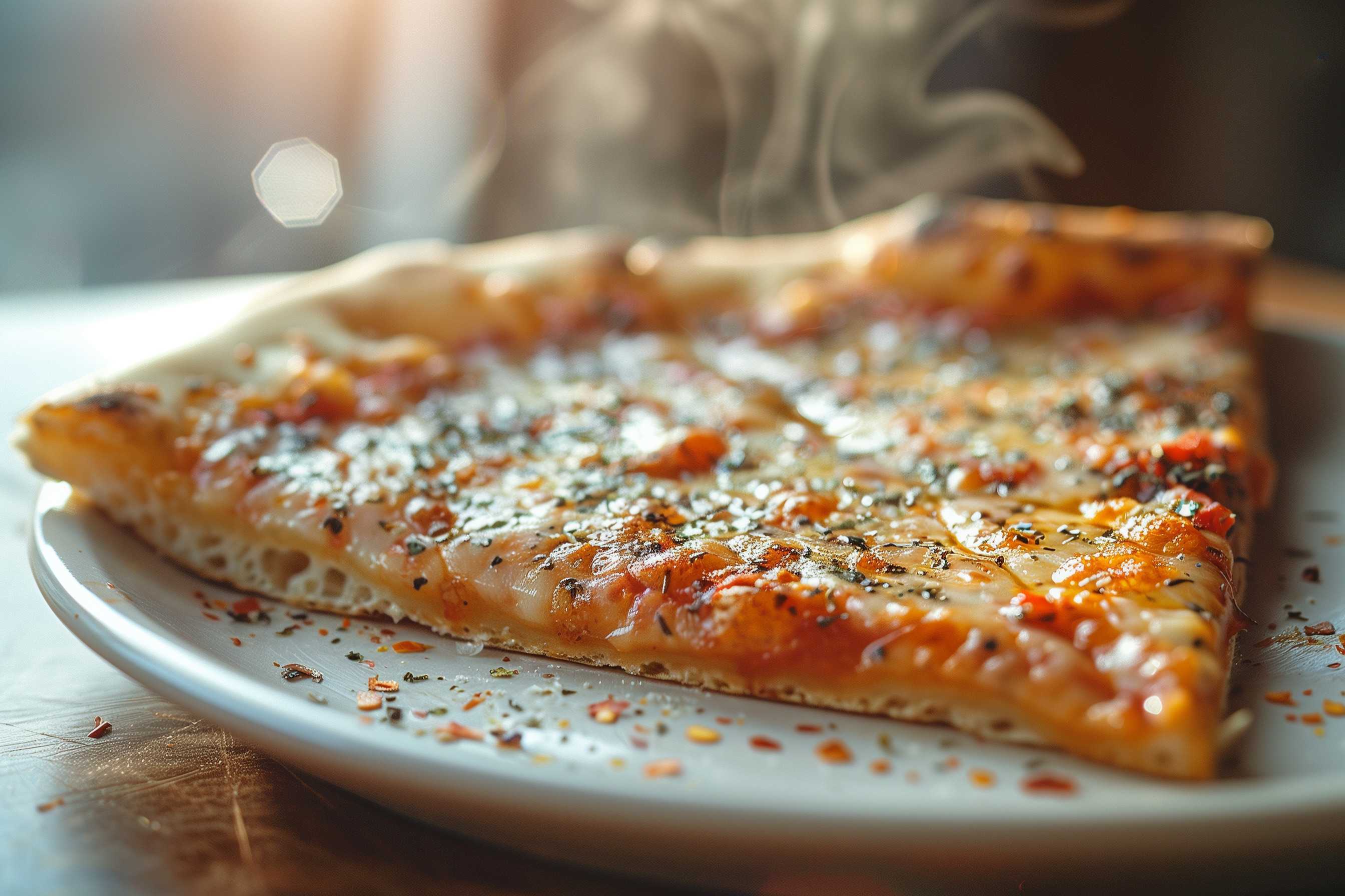 2 slices of cheese pizza on a plate