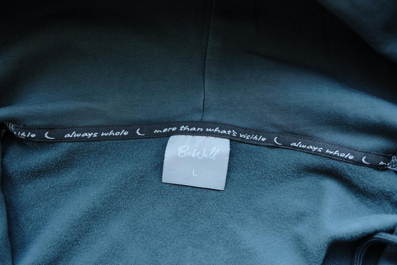 The neckline of the Always Whole hoodie