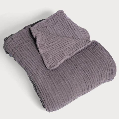 Inspirational Muslin Blanket Dark Gray Gray