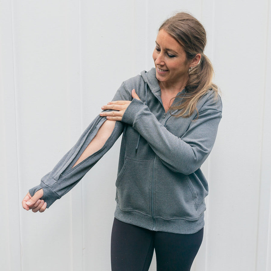 IV Zip Hoodie Heather Charcoal