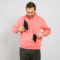 Multi-Access Hoodie Flamingo | Model is 5'8" 165lbs wearing size M