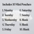 Mini Pill Pouches - Set of 10