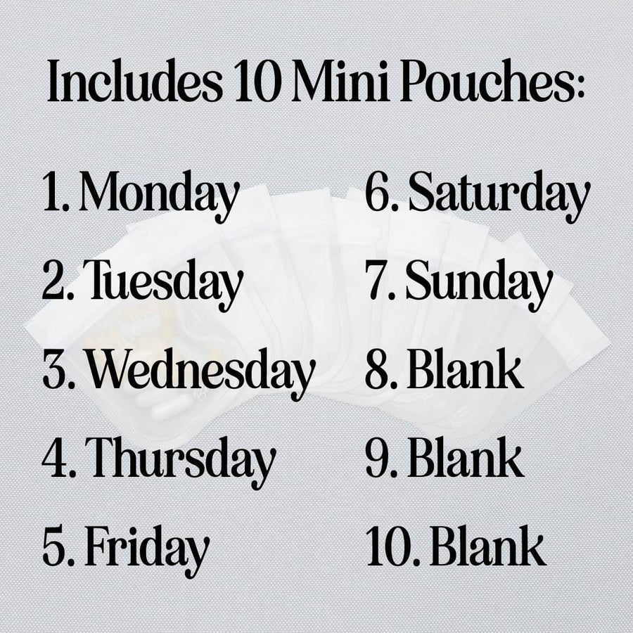 Mini Pill Pouches - Set of 10