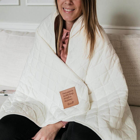 Quilted Comfort Blanket Quilted Ivory