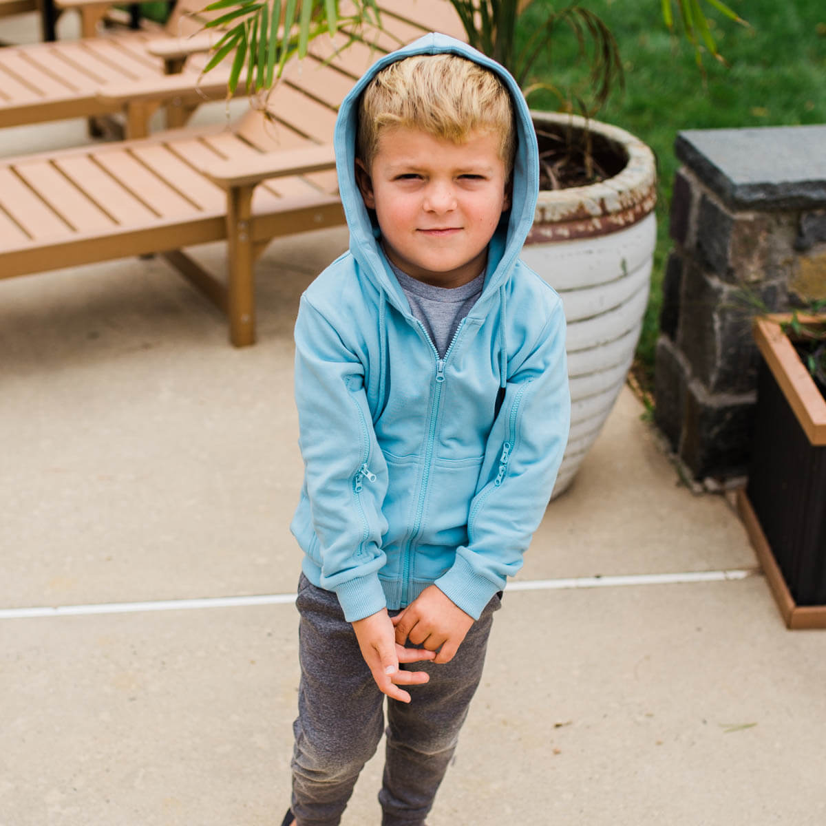 Children's Loma Verde Blue Zip Up Hoodie